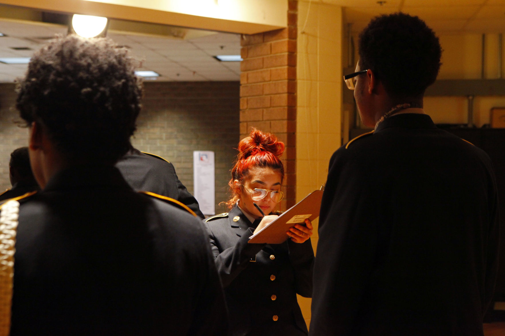 East Chicago Central JROTC uniform inspection